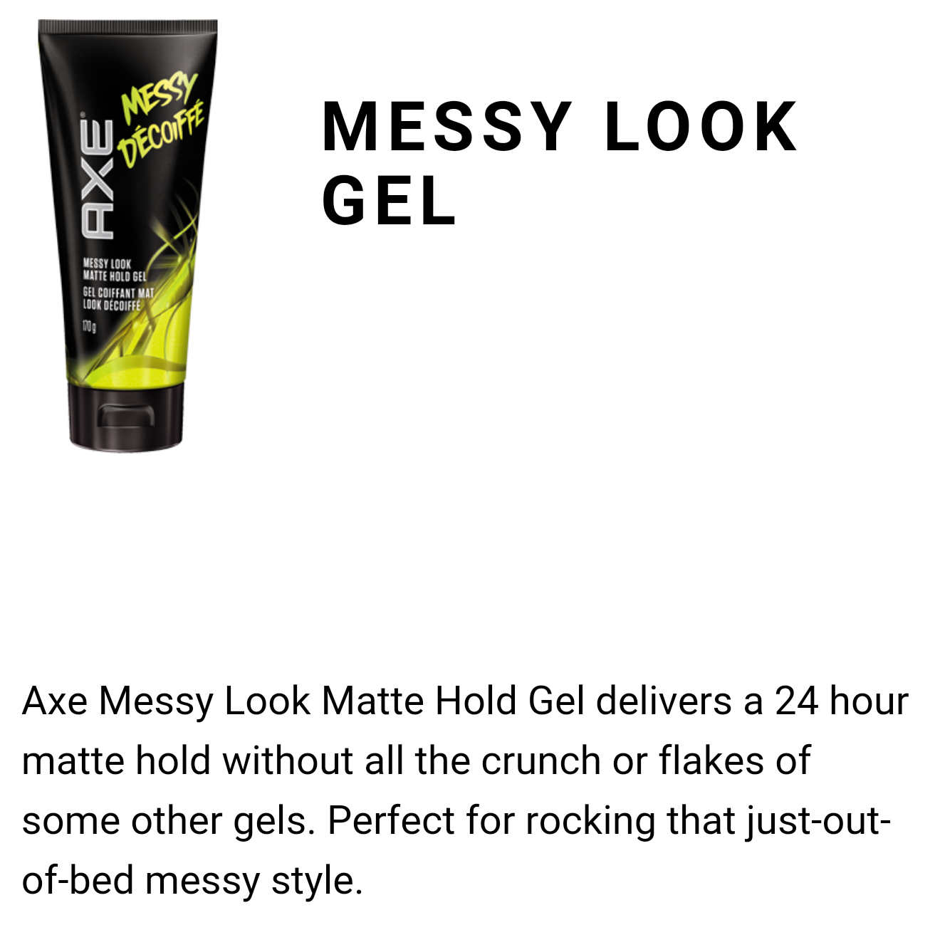 #AXEGOTSTYLE Messy Look Gel