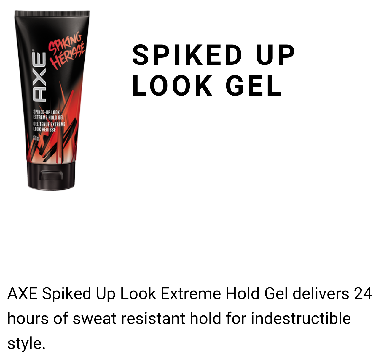 #AXEGOTSTYLE Spiked-Up Look Gel
