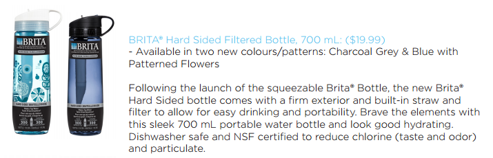 #BritaHydrate Hard Sided Filtered Bottle 750 mL
