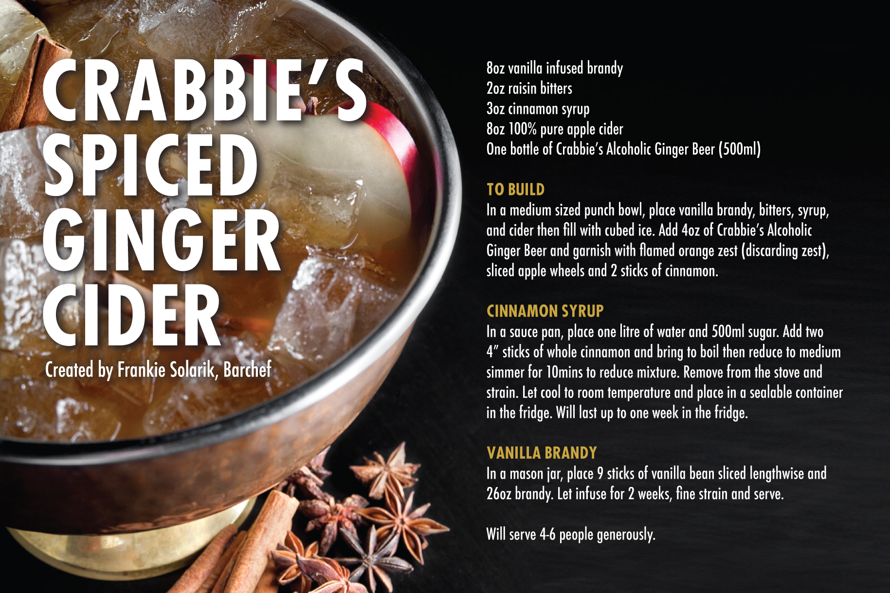 Crabbie's Spiced Ginger Cider - Recipe Card